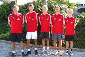 Trener Dare Voglar, Omar Smajlovič, David Detiček, Nik Hribar, Matic Berus