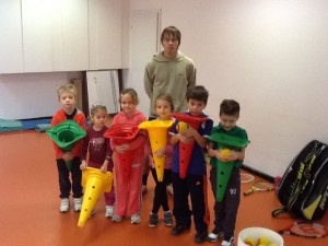 Najmlajši in trener Rok Gabrič