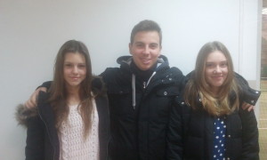 Lara Lapanje, trener Rok Tomšič in Saša Tepavčevič TK KRKA